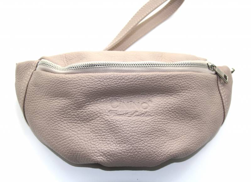 Crossbody-Bag nude, echtes Leder